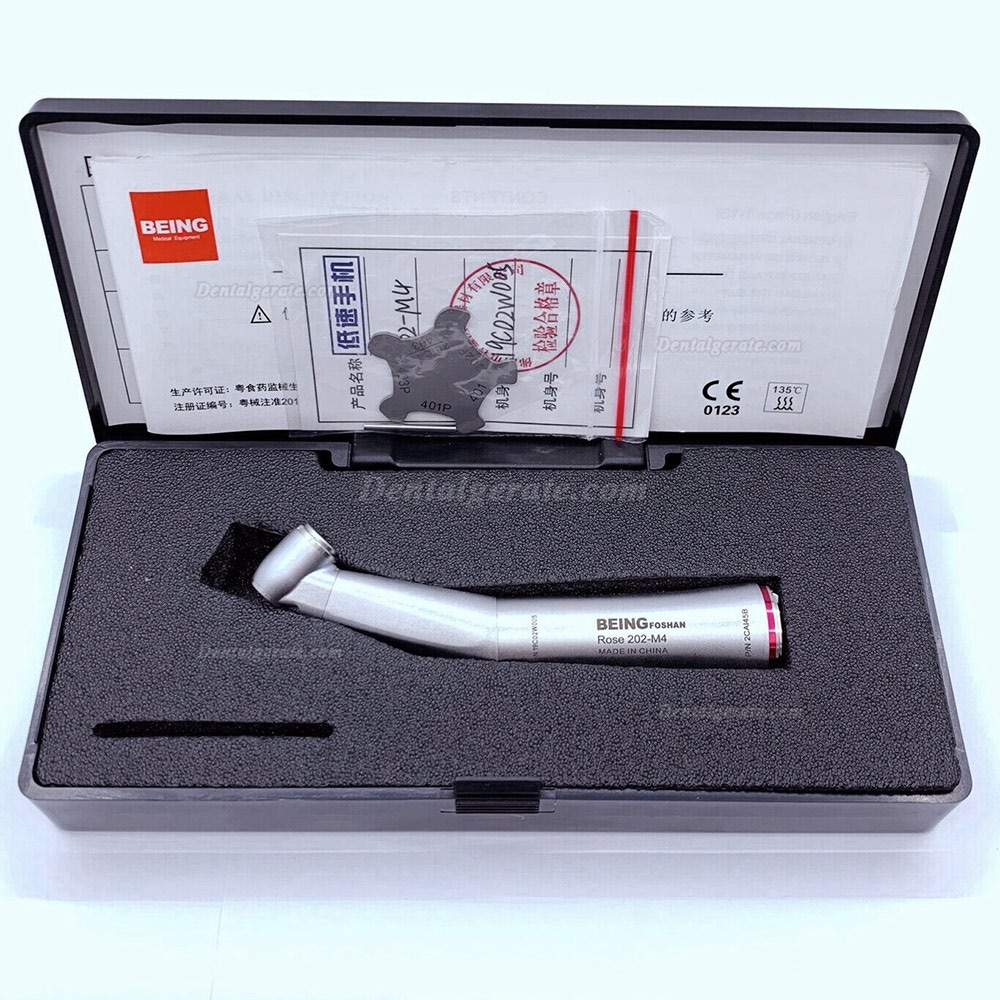 BEING 45&deg;1:5 Glasfaser Rotes Winkelst&uuml;ck Zahnarzt LED Chirurgische Handst&uuml;ck
